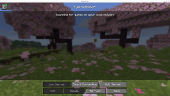 Multiplayer screen with the modification installed.