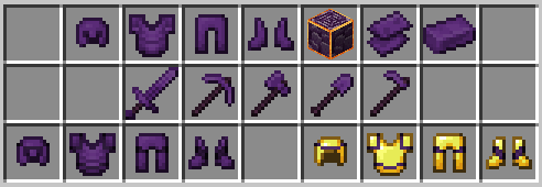 Purple Netherite items / trims