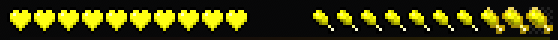 Hearts, Hunger and XP Bar
