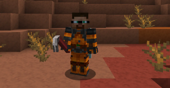 holding the crowbar