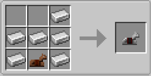 Horse armours crafting recipes
