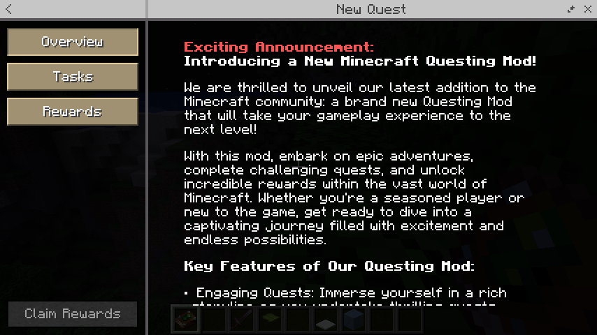 Quest descriptions
