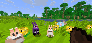 Killer bunny (or Nabbit) with their friends!