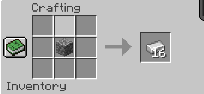 Cobblestone to Iron ingot