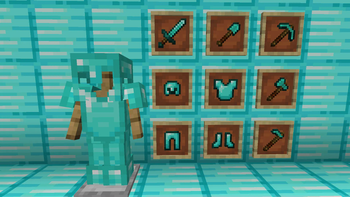 Preview of the built-in diamond tweaks resource pack