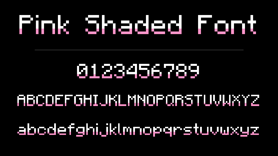 Pink Shaded Font