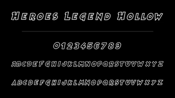 Heroes Legend Hollow Font