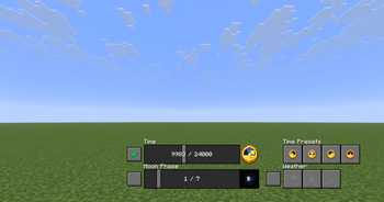 Time & Weather Control Screen