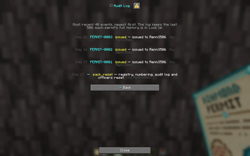 Audit Log