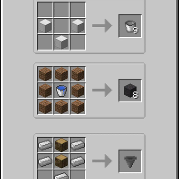 Crafting recipes