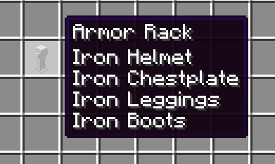 Armor Rack tooltip