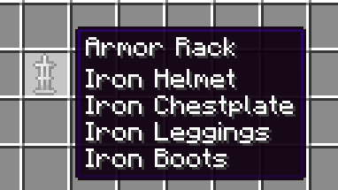 Armor rack tooltip