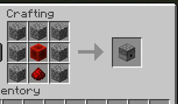 Crafting Recipe for the Block Placer