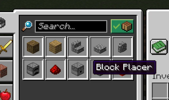 Block Placer in the Recipe book