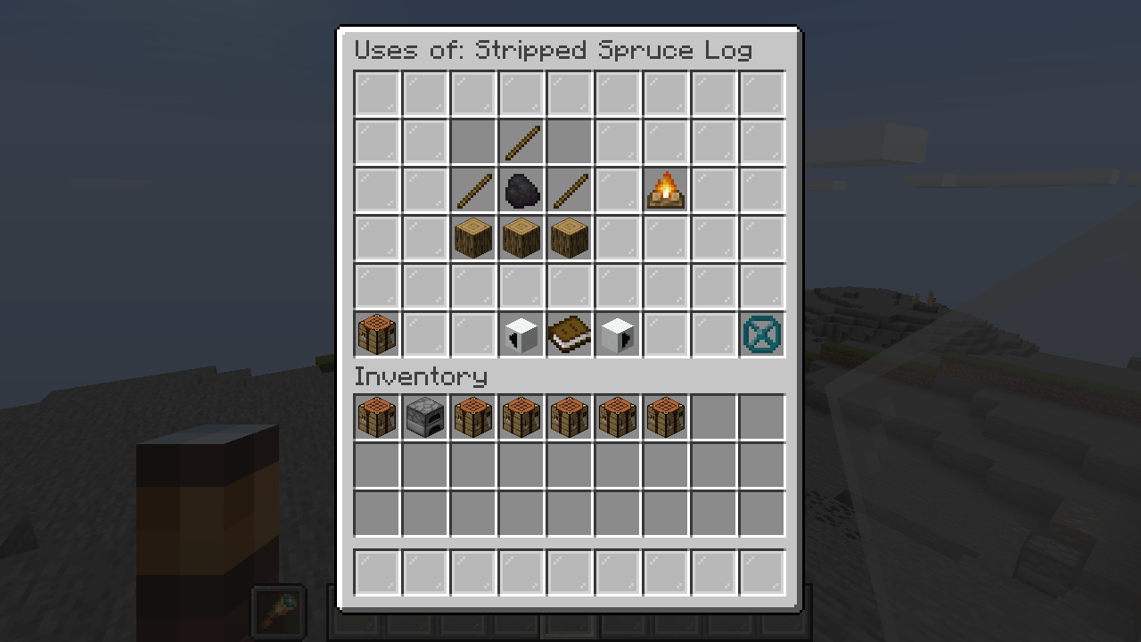 Item usage in recipes. Without resource pack