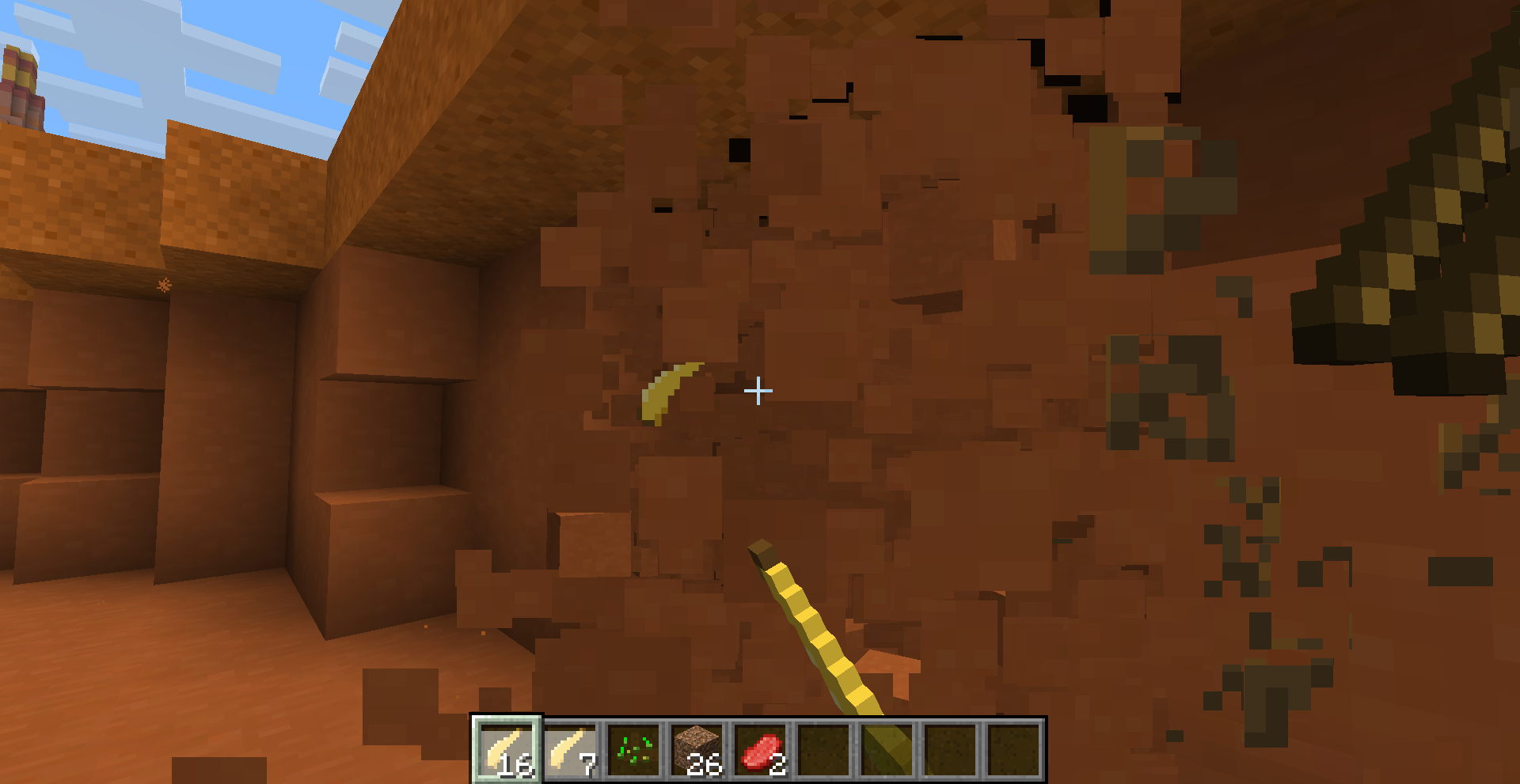 The Bananarang carving a tunnel through solid rock