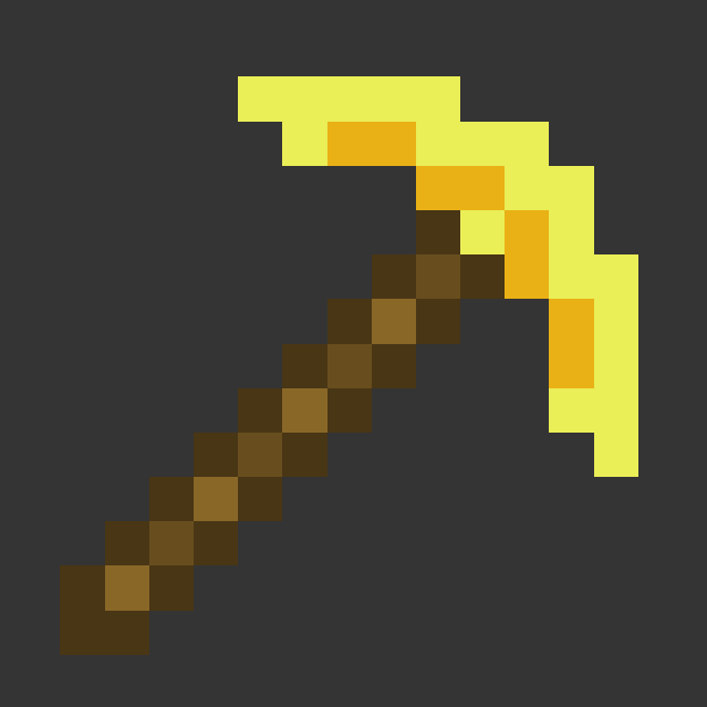golden pickaxe