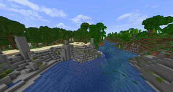 A stony beach!