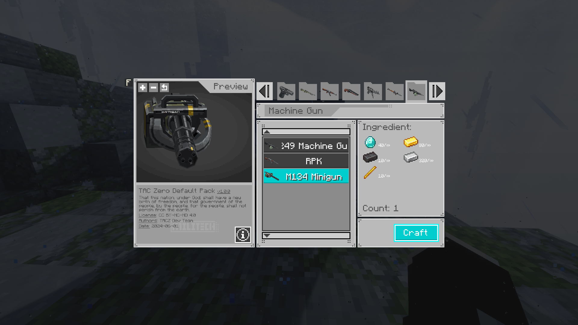Screenshot modpacku Monsters, Guns And Dinosaurs (2/3)