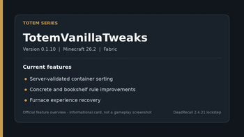 TotemVanillaTweaks feature overview