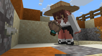 Player digging up a bone