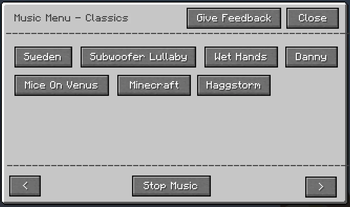 Music Menu - Classics