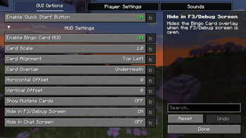 Config Menu