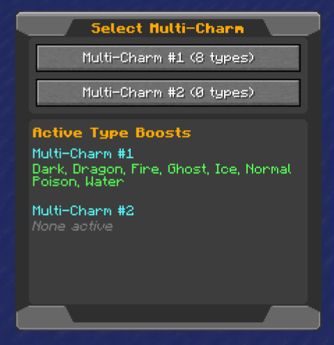 Multi-Charm Selection Screen