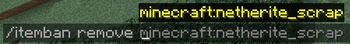 Item Unban Command