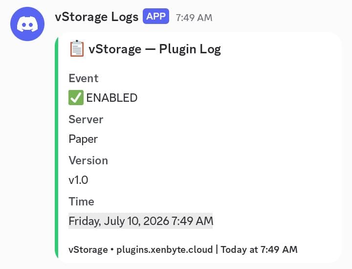 Plugin Enabled Log