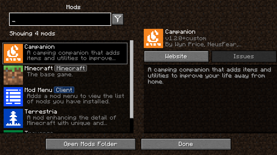 List of Server Utility Mods 