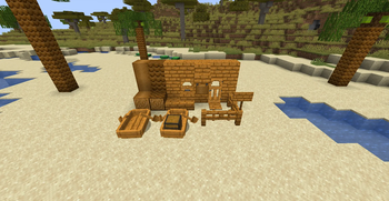 Palm wood set