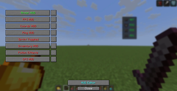 Config screen
