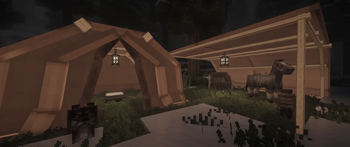 Camping through the night.