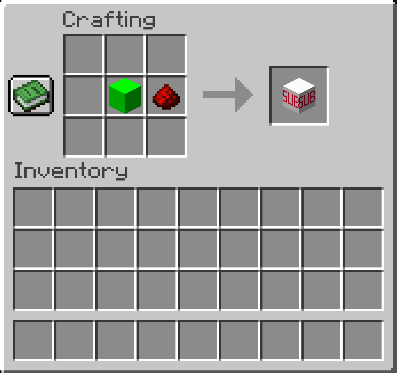 The crafting recipe