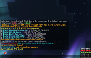 In-game message