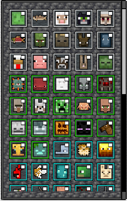 Unlocked familiar icons