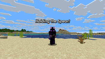 Holding the Spear!
