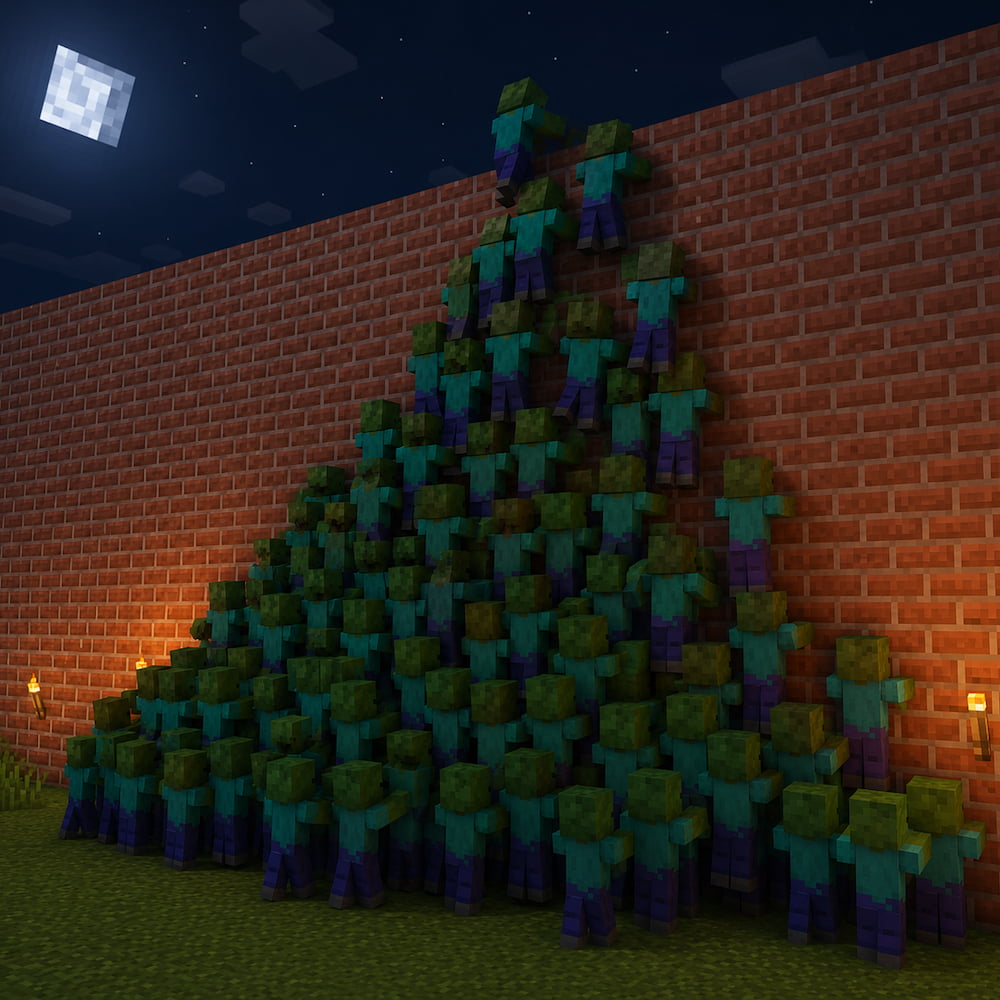 Zombies climbing walls