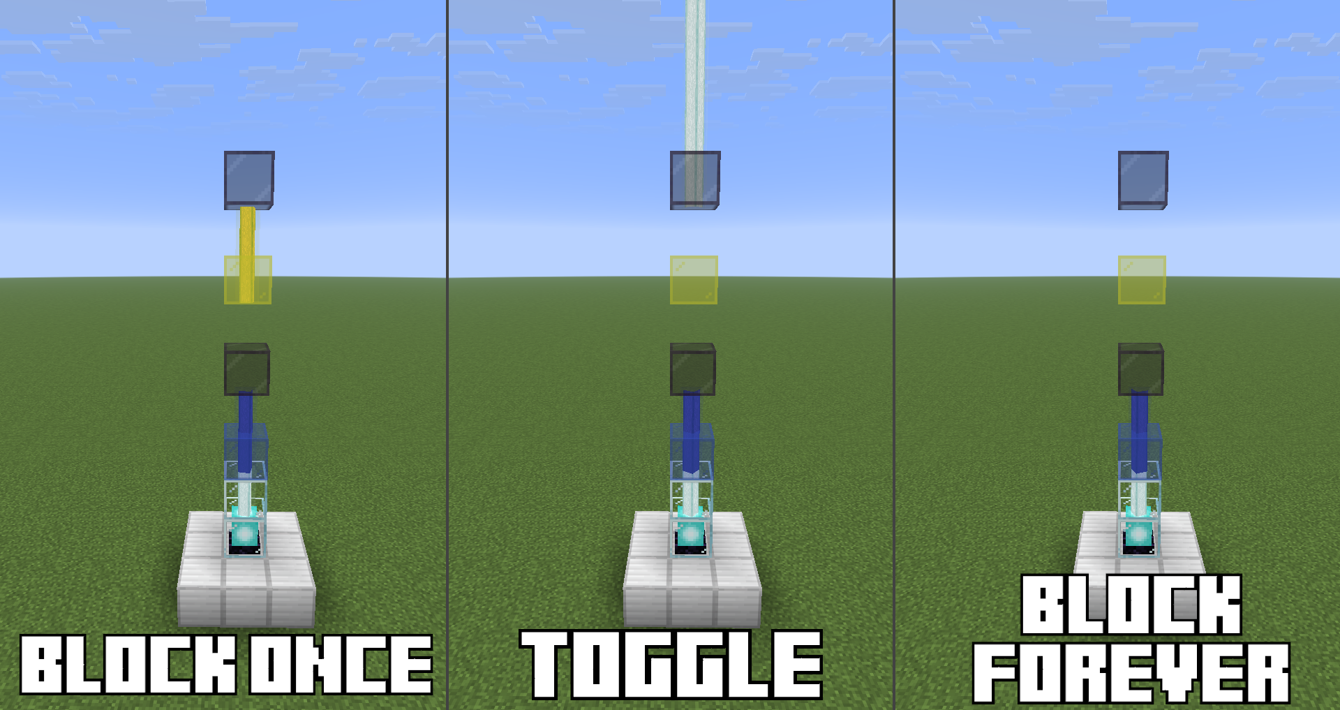 Showing off all 3 modes available to the mod. Allows you to tailor it to your expectations.