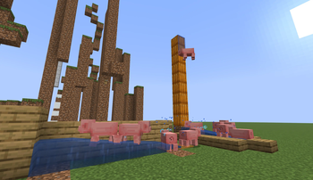 Transport pigs by portals
