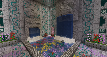 Flower petals on the water. It's beautiful!