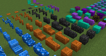 Red Sandstone and Deepslate Rune Blocks