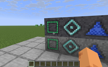 Emerald square and diamond rhombus