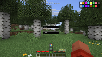 Viewing the menu with the XP converter and palette enabled