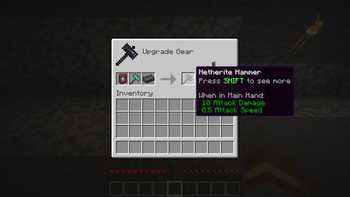 Netherite Hammer Recipe