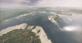Nearly landlocked ocean