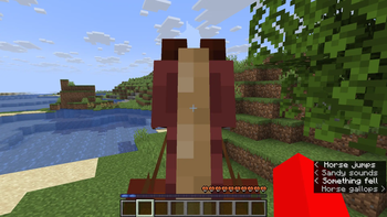 On a horse with netherite horse armor