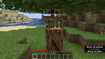 Using a netherite axe