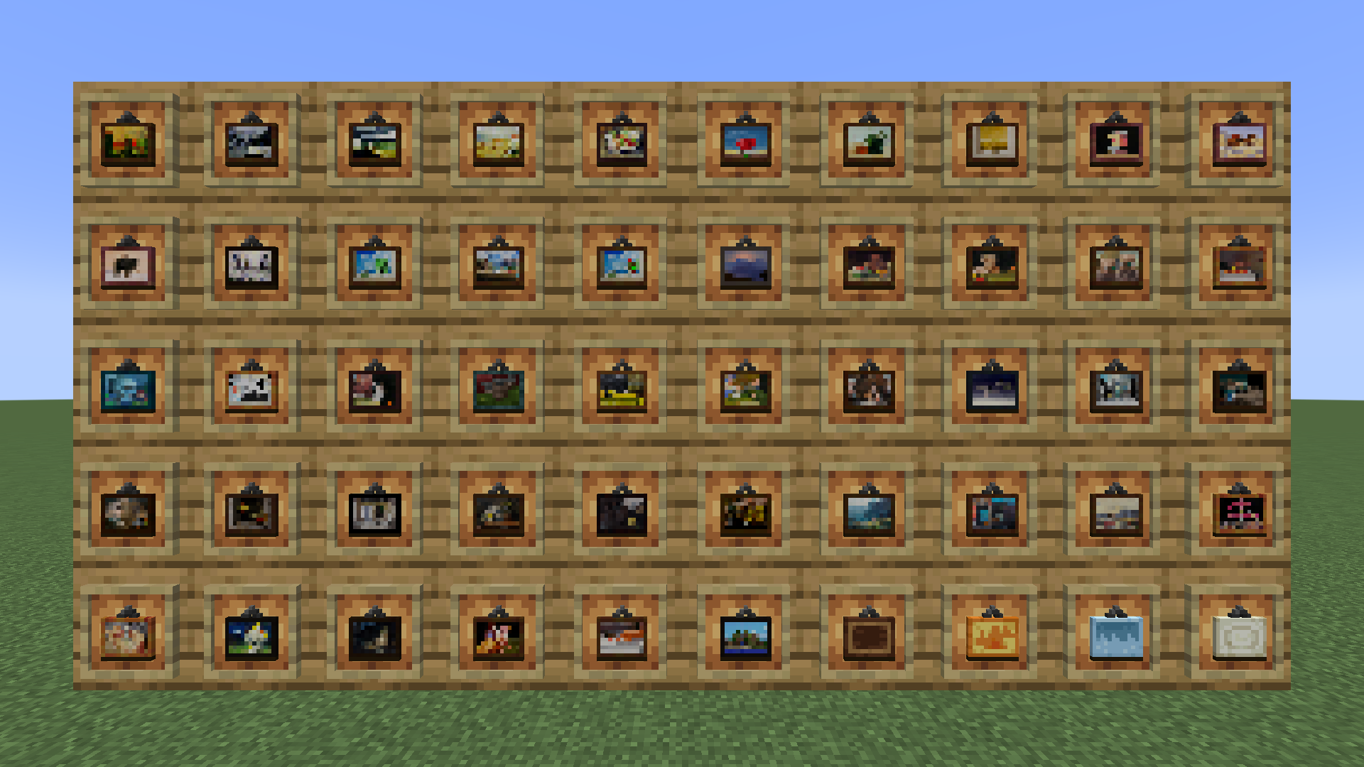 Display of all vanilla painting sprites